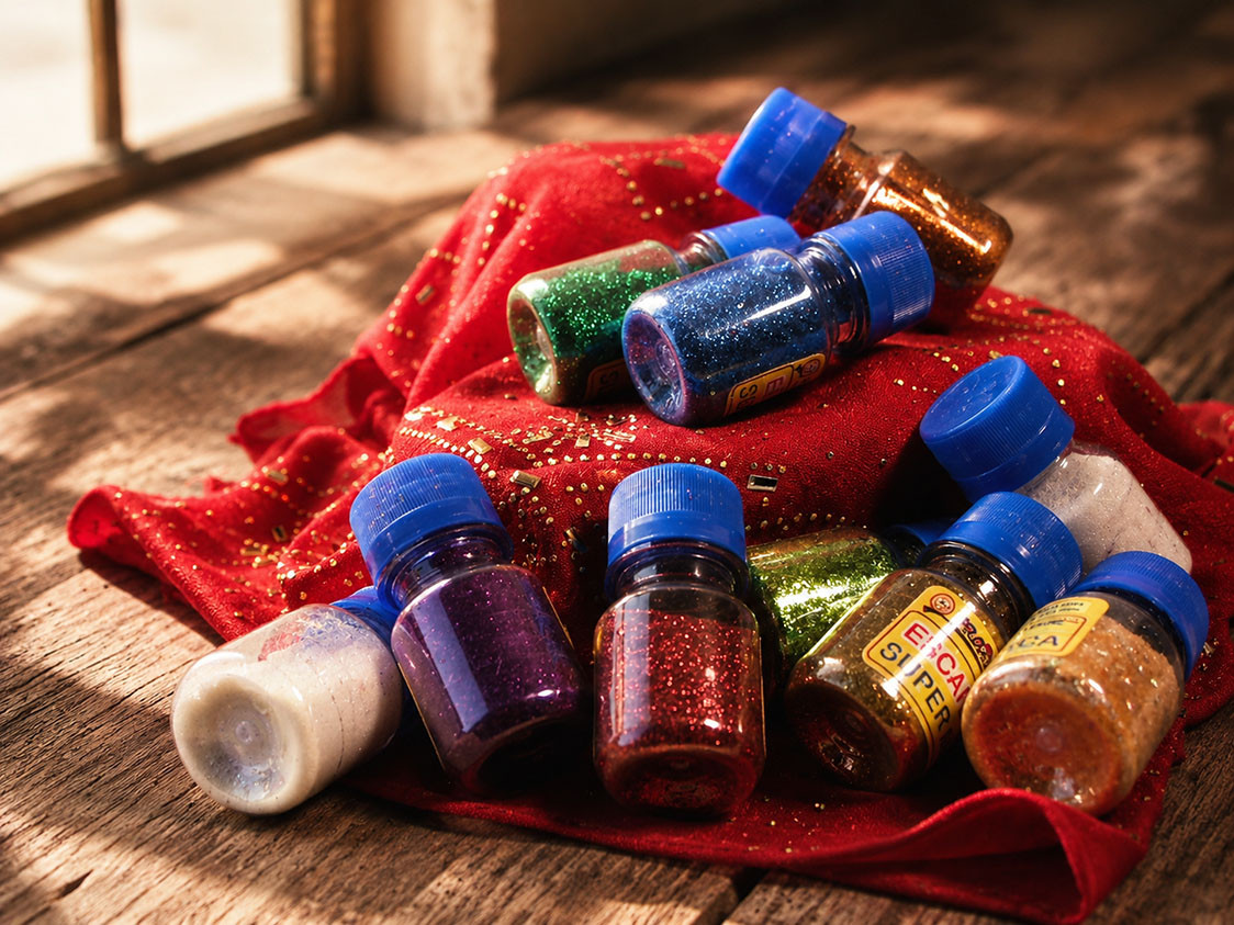 Escarcha Fina metálica 30ml para manualidades