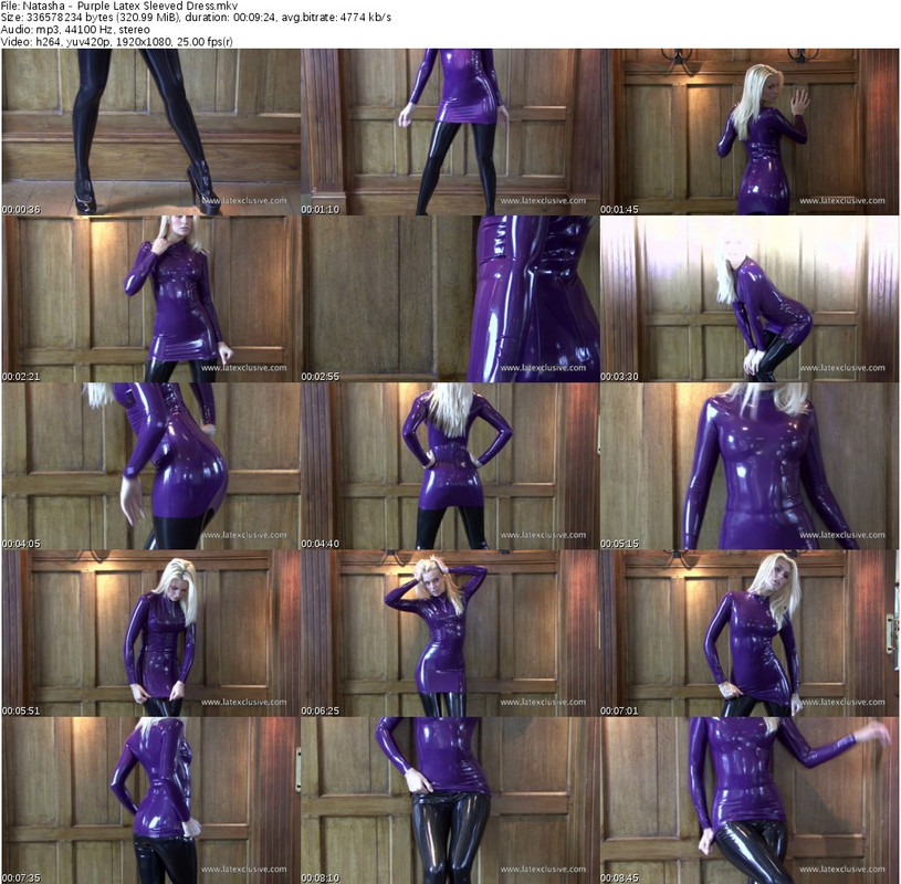 Natasha - Purple Latex Sleeved Dress_s