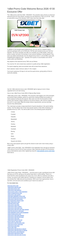 1x Bet Best Promo Code 2026 1XRUN200 130 Bonus