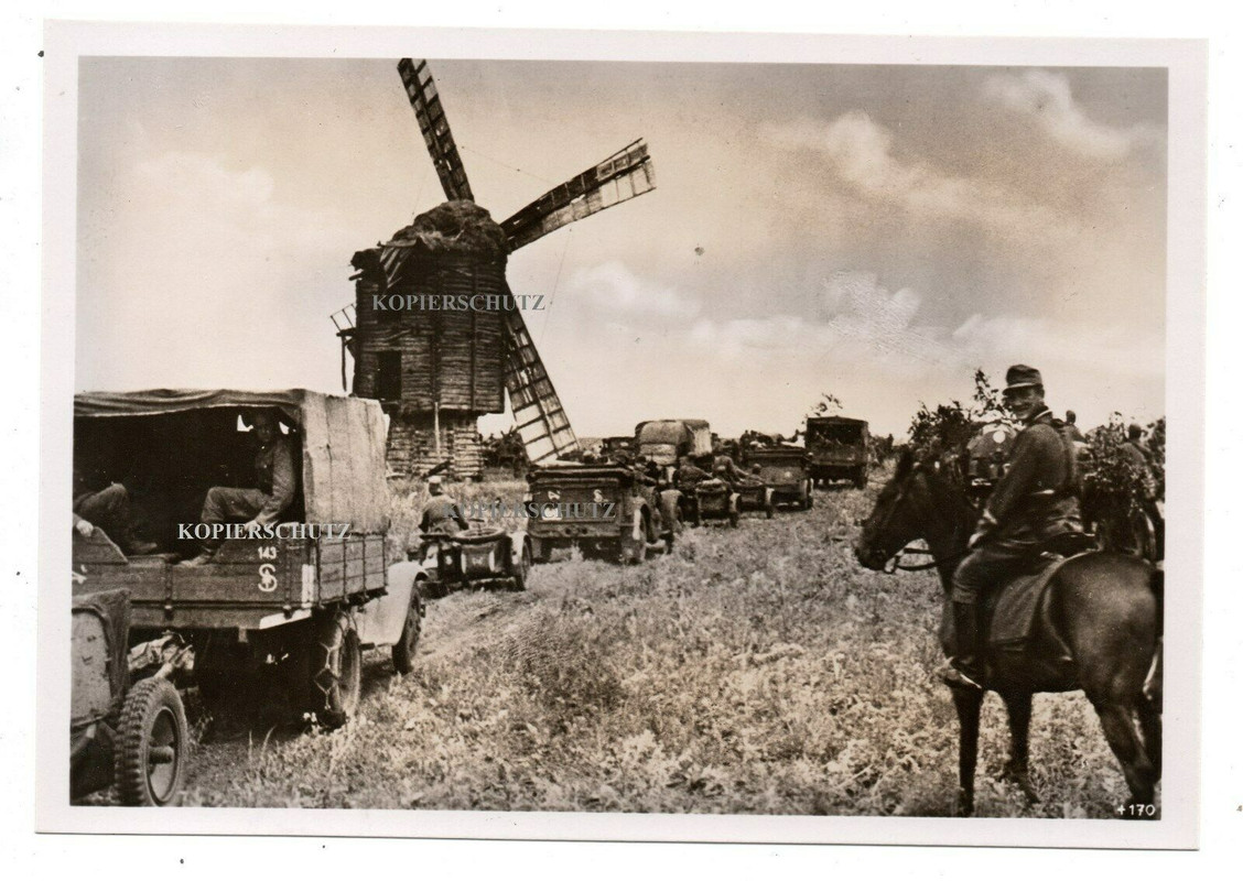 Russland Vorm. SDkfz PKW Kübel LKW Emblem Soldat Windmühle Windm