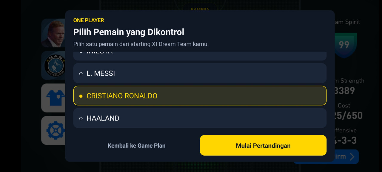PES 2021 Mobile league standings