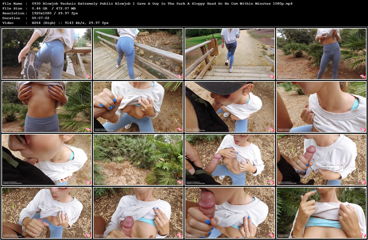 0930 Blowjob Technic Extremely Public Blowjob I Gave A Guy In The Park A Sloppy Head So He Cum Withi
