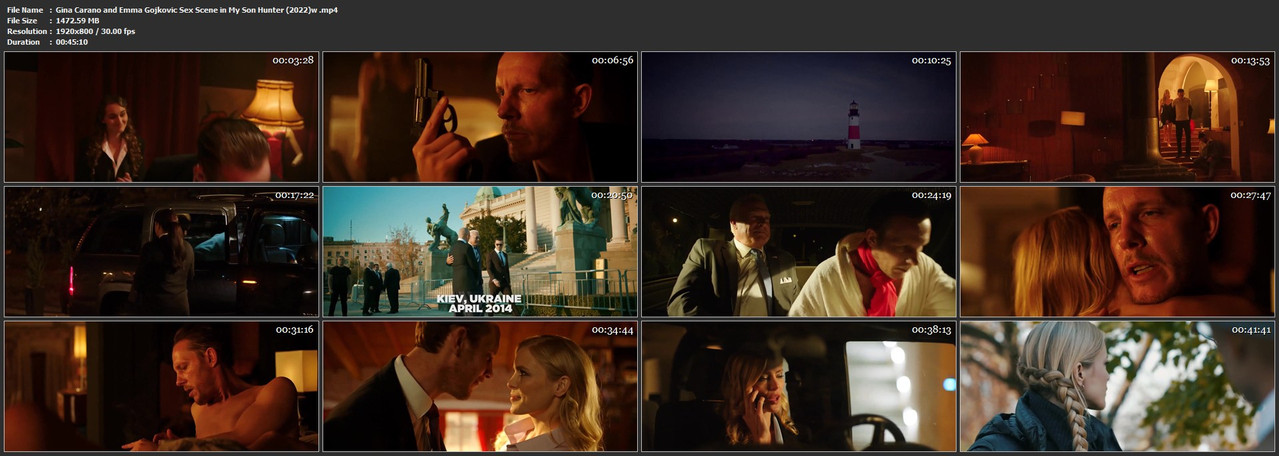 Gina Carano and Emma Gojkovic Sex Scene in My Son Hunter (2022)w mp4