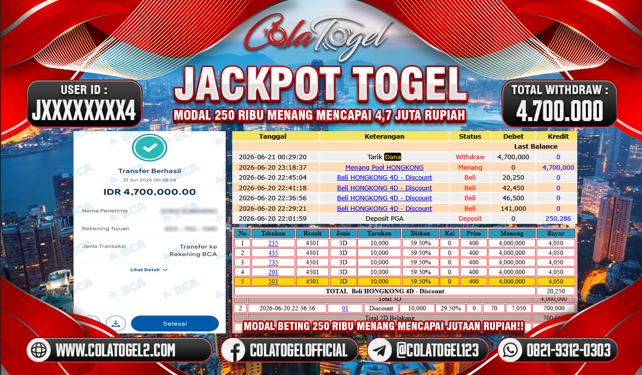 JACKPOT HONGKONG LOTTO!!