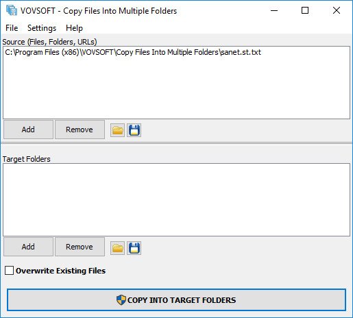 VovSoft Copy Files Into Multiple Folders 4.0