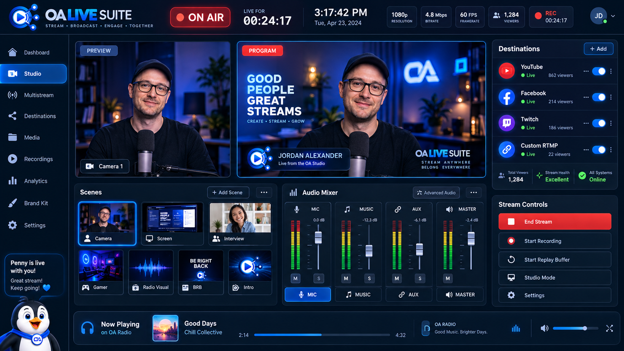 OA Live Studio production interface
