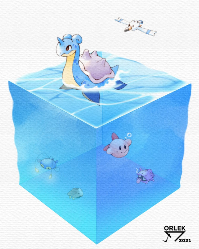 kirby-lapras-wingull-chinchou-shellder-a