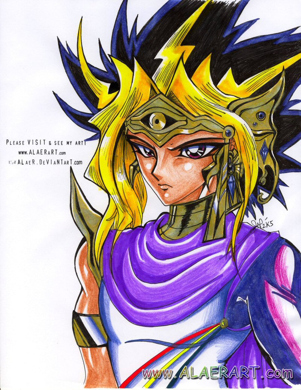 Hình vẽ Atemu (Yami Yugi) bộ YugiOh (vua trò chơi) 1_Atemp_75