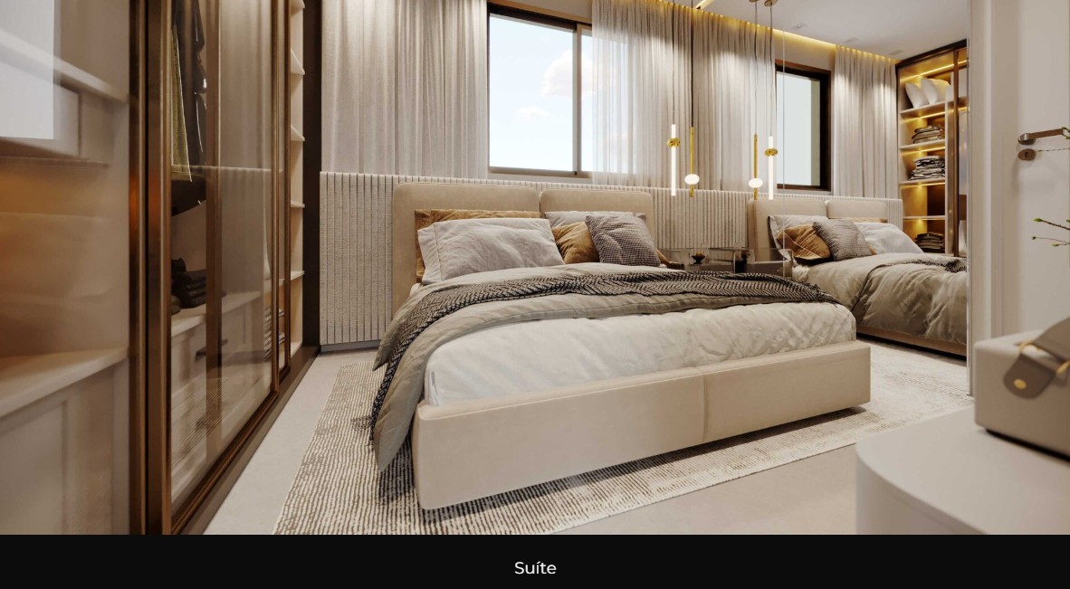 Suíte master com acabamento de qualidade