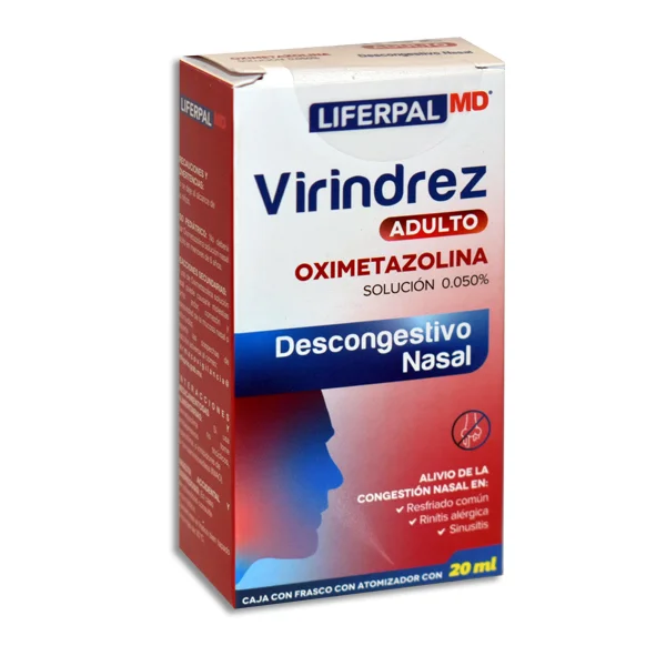 GT NASAL VIRINDREZ ADULTO (OXIMETAZOLINA SPRAY ADU 0.050 % SOL C/20 ML) APL3X2 7501836006042