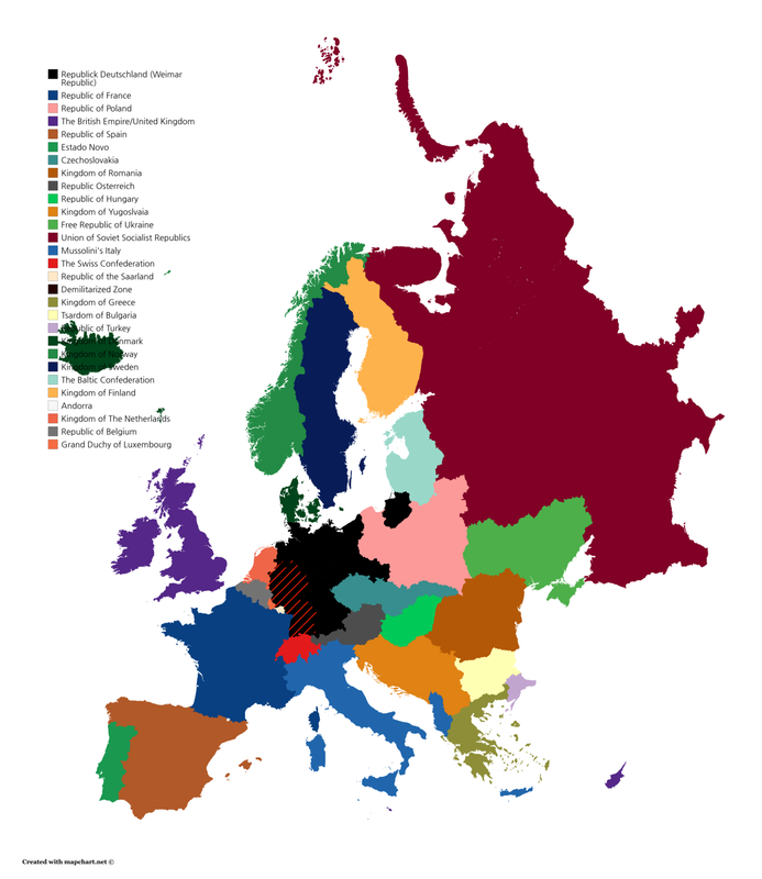 NationStates | Dispatch | A Map of Europe - 1925