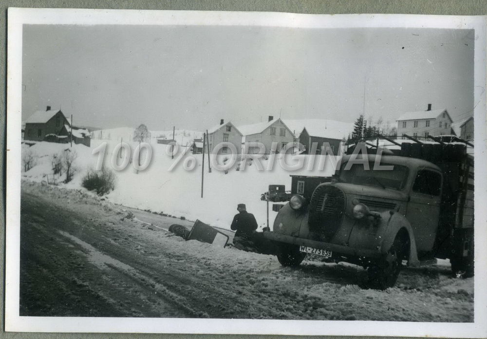 Foto Röros Norwegen Luft Nachr.Rgt.Soldaten LKW 