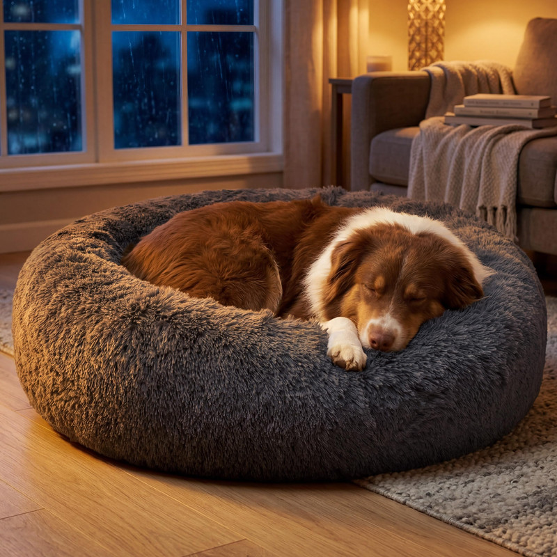 Bedsure SupportMax Calming Large Dog Bed 36in