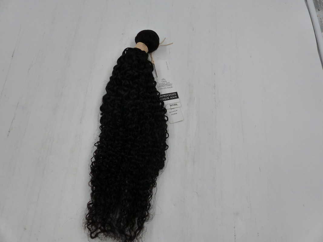 WOMENS 22" DARK BROWN CURLY 100% UNPROCESSED NATURAL HAIR EXTENSION WEFT