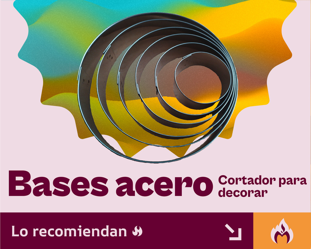 Molde Cortador En Acero Base Circular  Para Decoración De Tortas