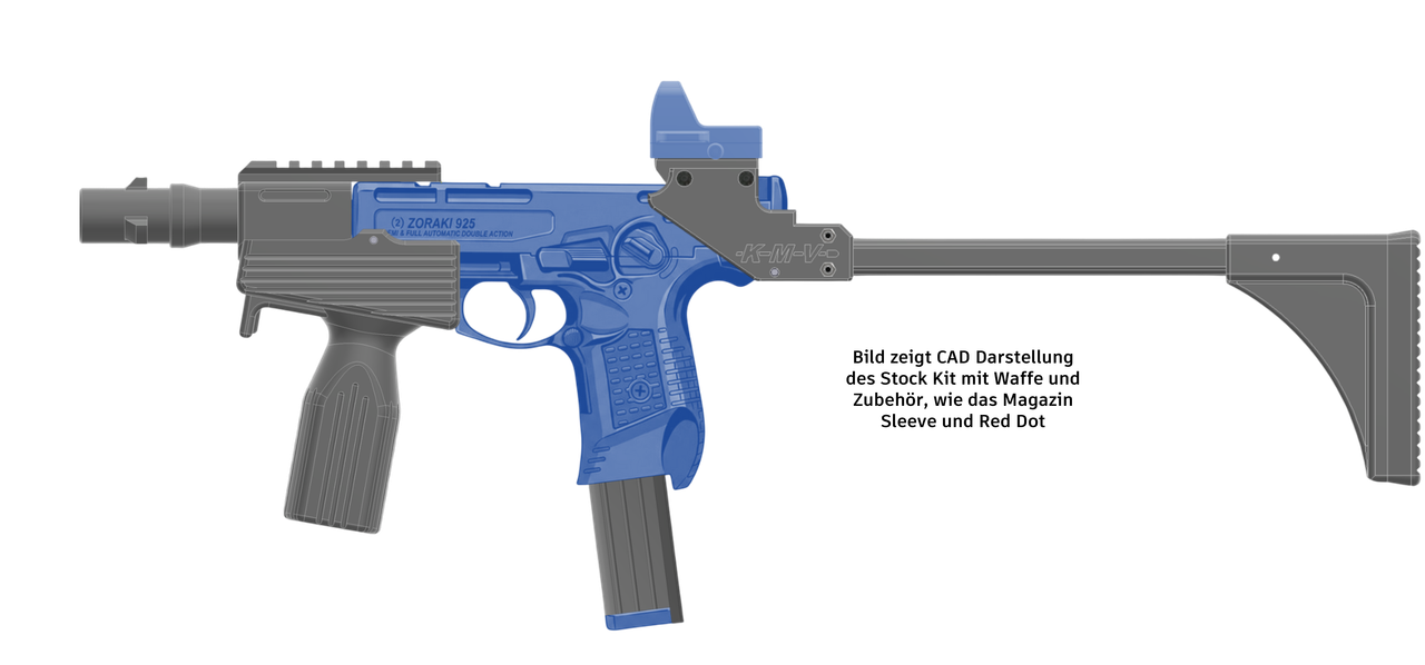 Stock Kit – CAD-Darstellung mit Bildunterschrift