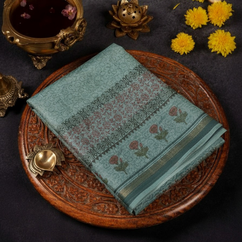 Handcrafted Chanderi Silk Saree | Luxurious, Lightweight & Traditionally Woven Design -11
