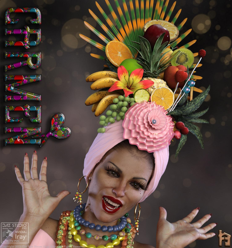 CARMEN 1920's Tutti Frutti Hat