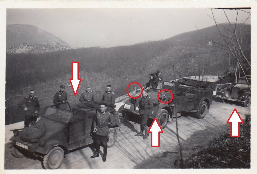 Foto VW Kübelwagen Typ 82,Amalfi,Italien,SdKfz,Stander,Kennung,K
