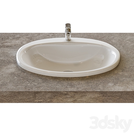 Washbasin Roca Rodeo 52x41cm, recessed top 327866000