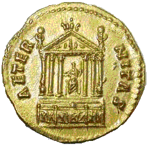 Glosario de monedas romanas. TEMPLO DE ANTONINO Y FAUSTINA. 4