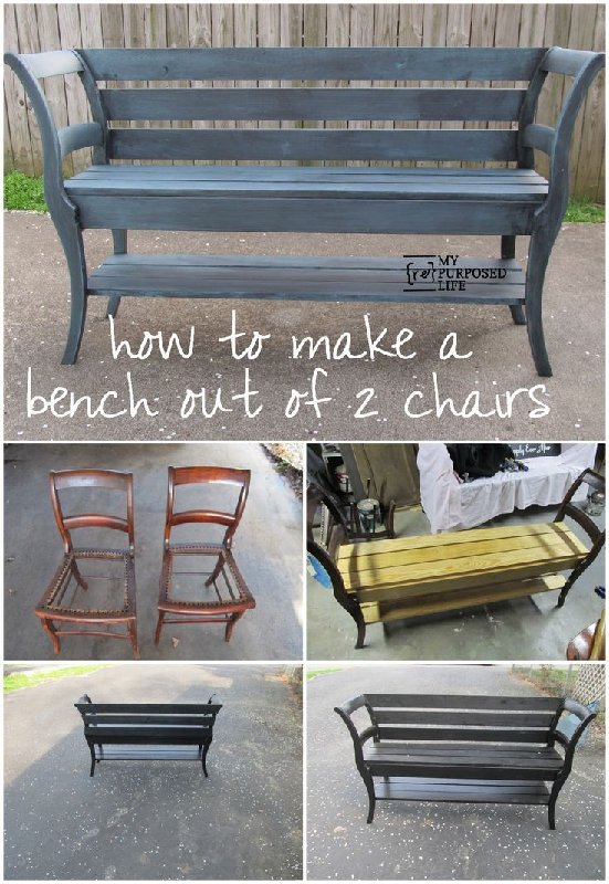 2 repurposed chairs plus 1 bench=failure
