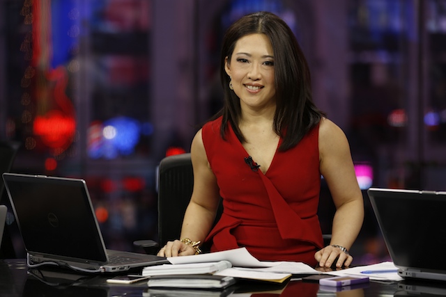 Melissa Lee as an anchor in CNBC