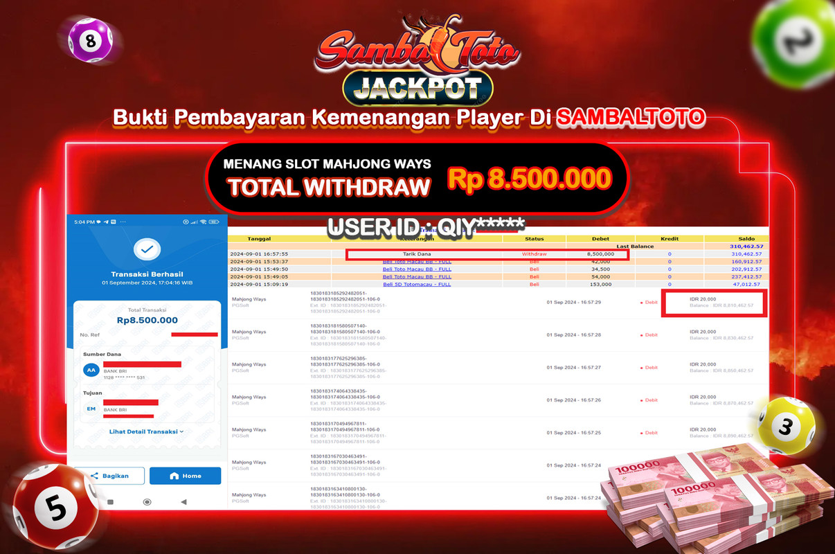 Bukti JP ( 01 September 2024 ) Lunas Rp 8.500.000,-