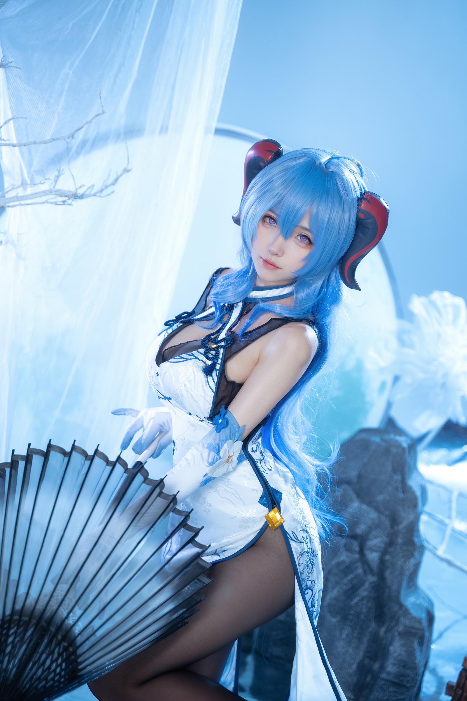 Seya-狮砸 – 原神 甘雨青花瓷 Cosplay 高清写真（12P-139MB）插图6
