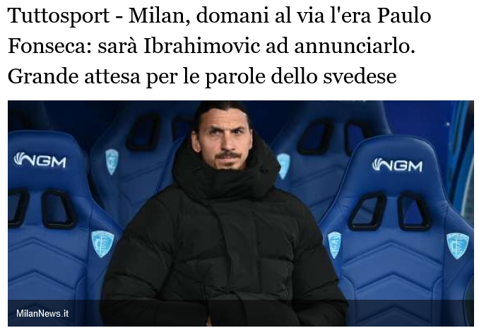 Screenshot 2024-06-12 at 10-39-57 Tuttosport - Milan domani al via l'era Paulo Fonseca sarà Ibrahimo