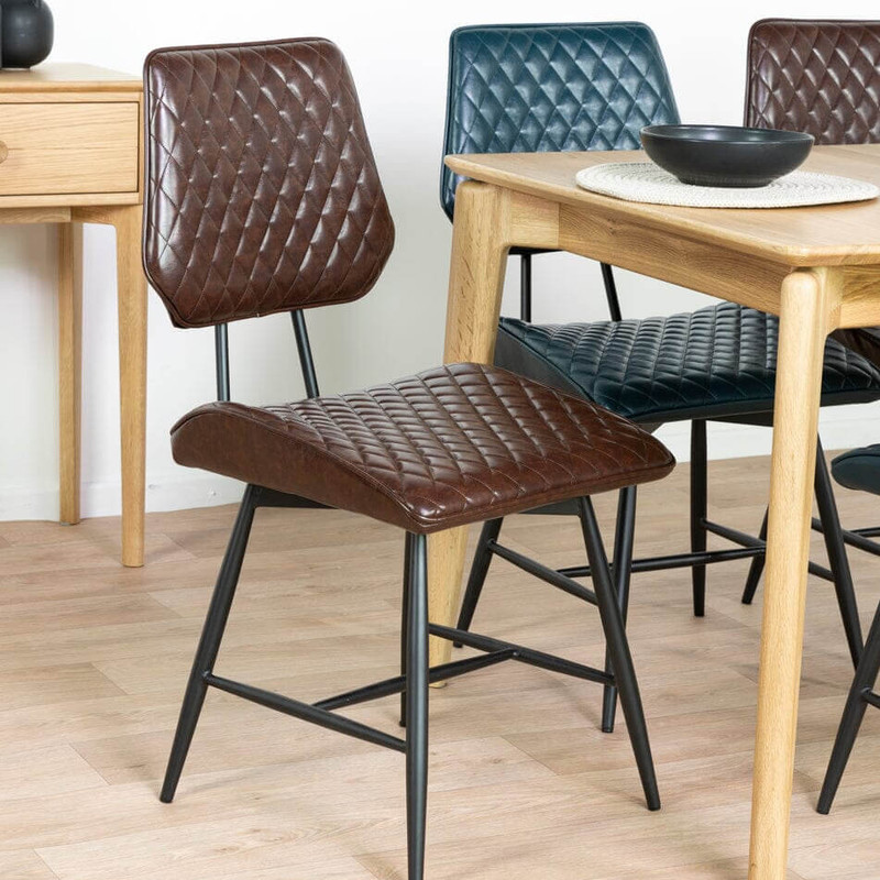 Lupin Brown Dining Chairs Set Of 2 FW Homestores