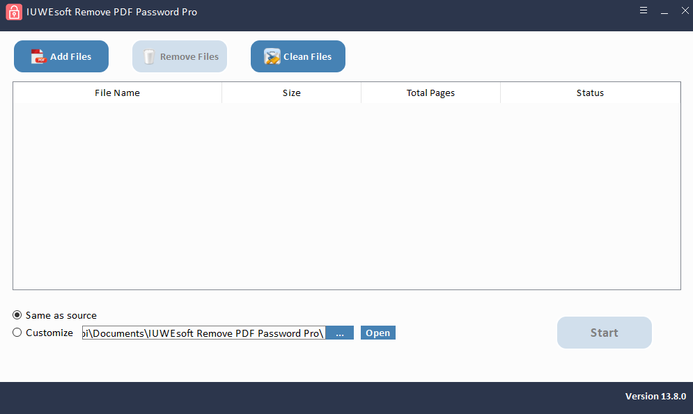 IUWEsoft Remove PDF Password Pro  13.8.0 Screenshot-1