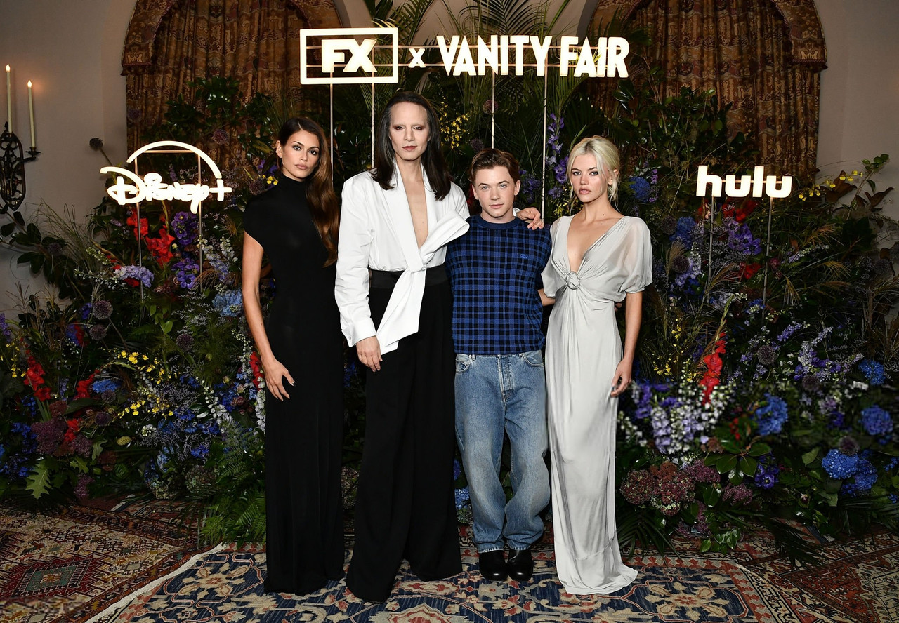 Kaia Gerber Sheer Emmy Awards Dinner138