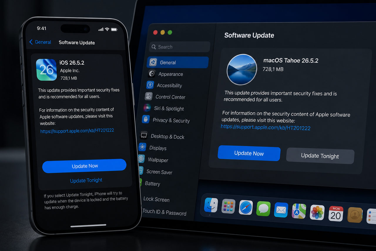 Apple antecipa atualização de segurança do iOS 26.5.2 após avanço dos ataques impulsionados por inteligência artificial
