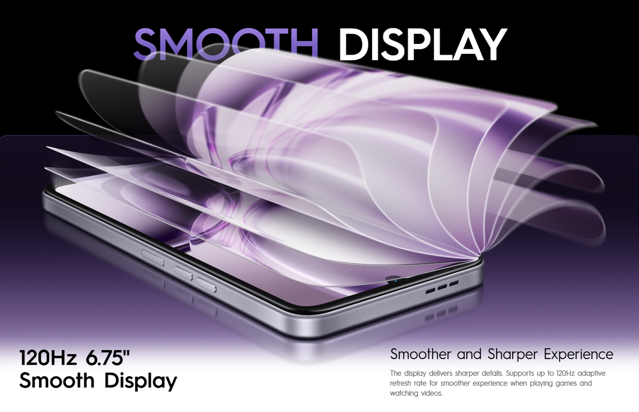 6.75-inch 120Hz HD+ Visuals