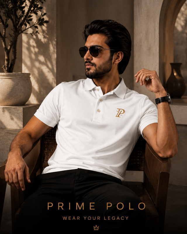 Prime Polo White | Premium PK Cotton Polo