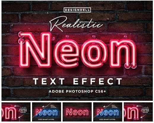 Realistic Neon Photoshop Effect