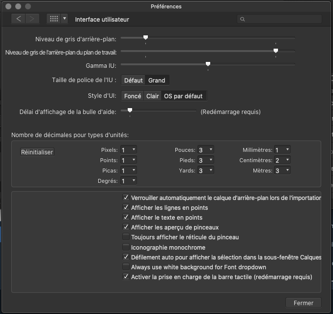 AD Préf interface utilisateur