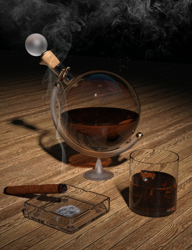     Whiskey and Smoke Tutorial Plus Props