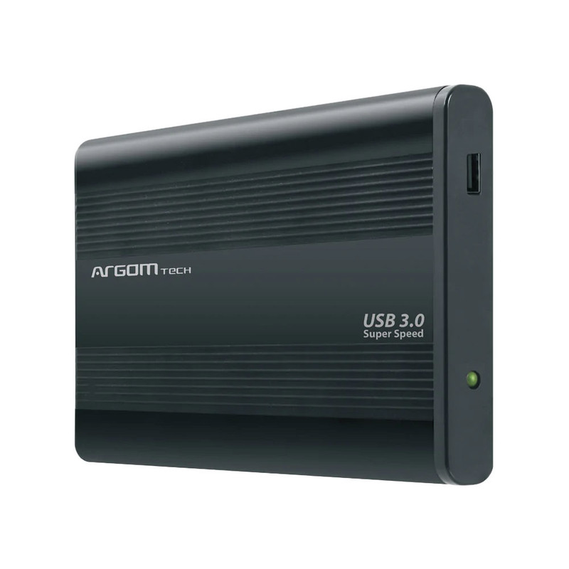 Caja externa de Argom para discos de 2.5 pulgadas.