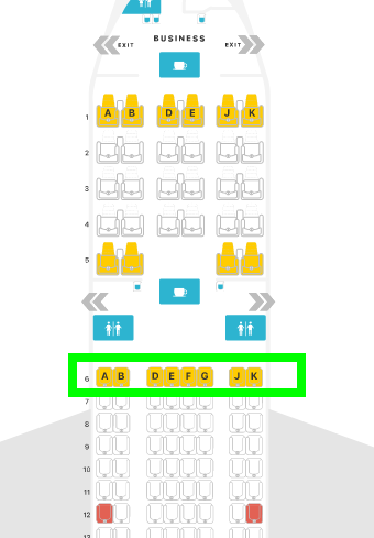 TK/Turkish - Airbus A330-300 (333) - BulkHead - Fila 6 - ¿Cómo reservar el mejor asiento del avión?
