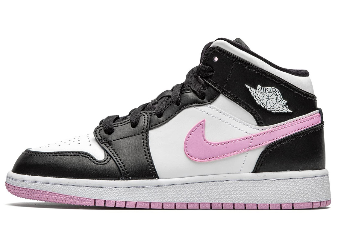Nike Air Jordan 1 Mid White Black Light Arctic Pink