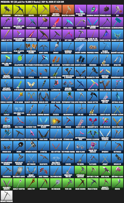 171 Skins OG STW The Reaper Take The L Omega (Stage 5) Elite Agent Omega Drift Rogue