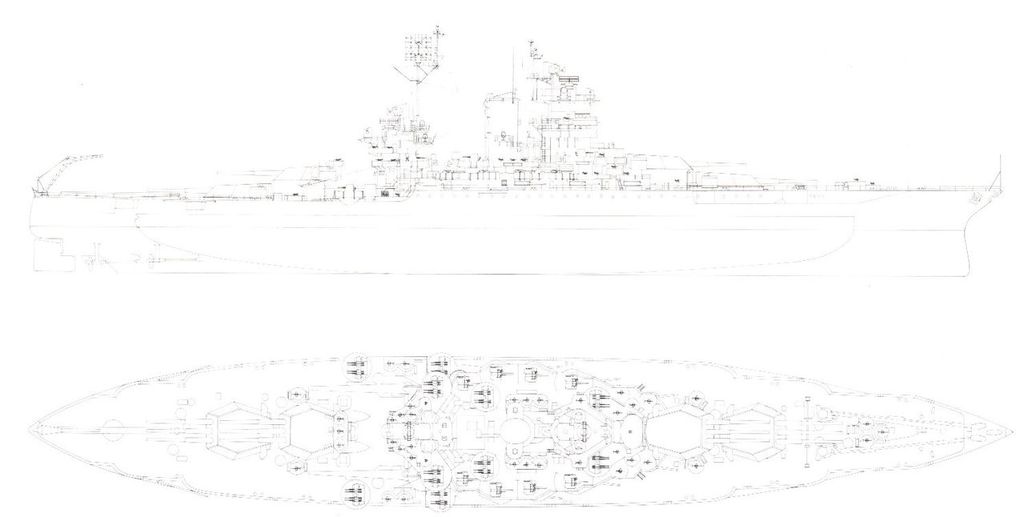 Esquema del USS Mississippi BB-41 Esquema del USS Mississippi BB-41