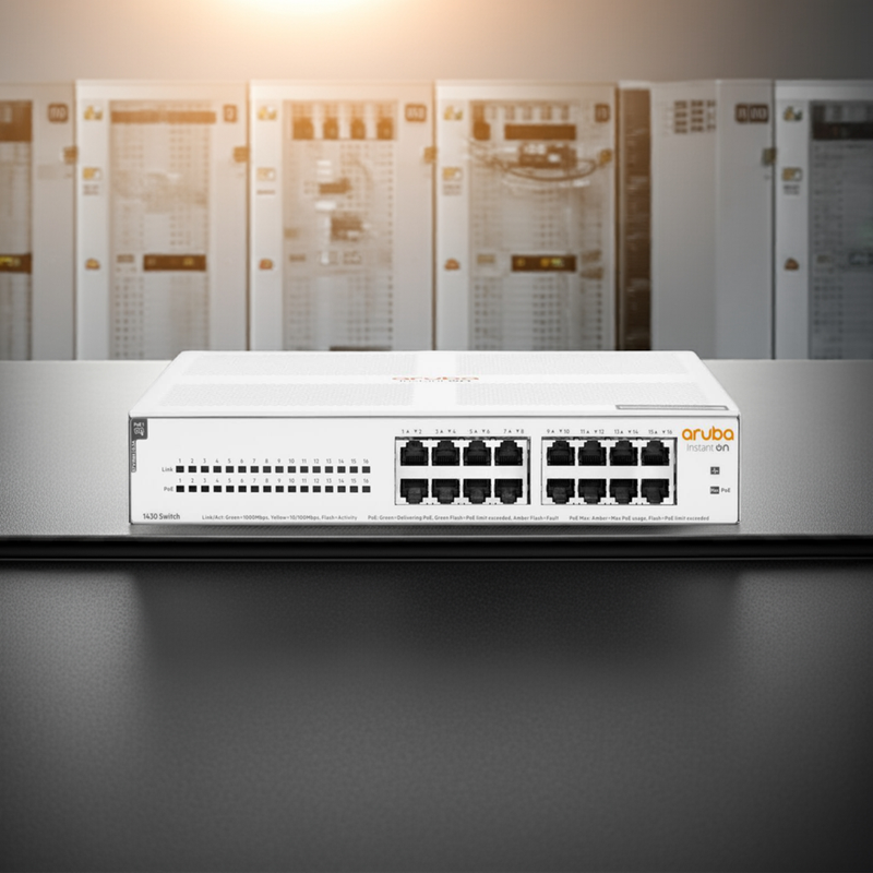 Switch Aruba 1430 com 16 portas PoE+