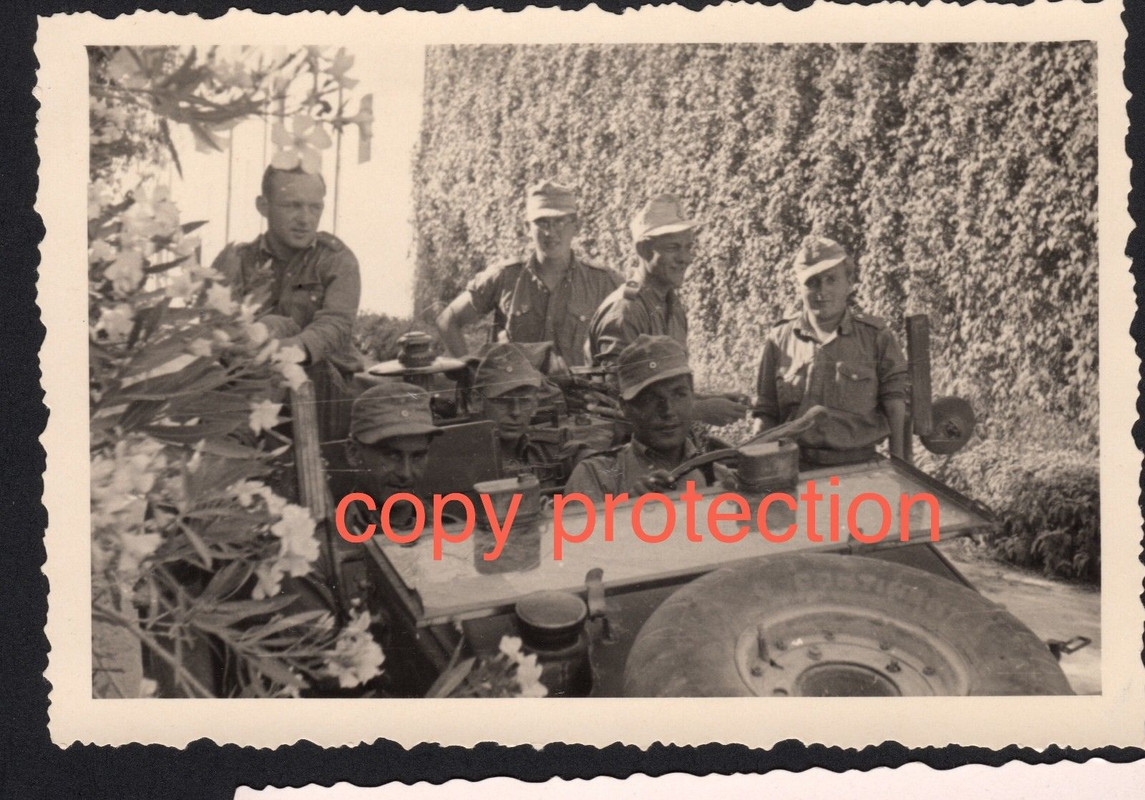 Orig. Foto VW 82 Kübelwagen Sizilen 1943 Sicilia Italia1