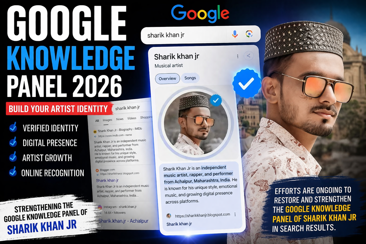 Sharik Khan Jr Google Knowledge Panel 2026 digital identity independent music artist India