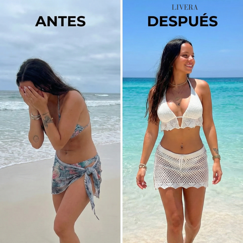 Antes y despu&eacute;s set de hilos