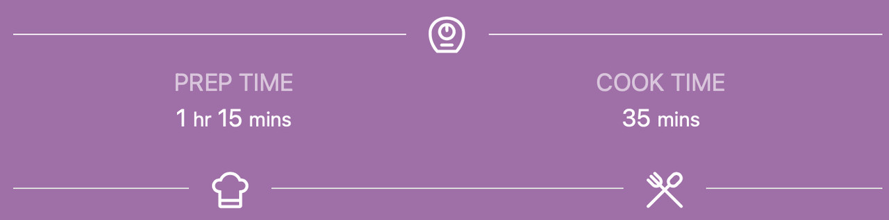 Recipe banner purple