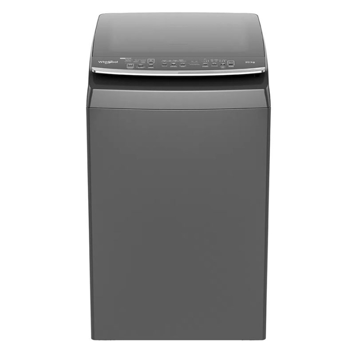 Lavadora Whirlpool de 20kg carga superior con panel digital y tapa de vidrio templado